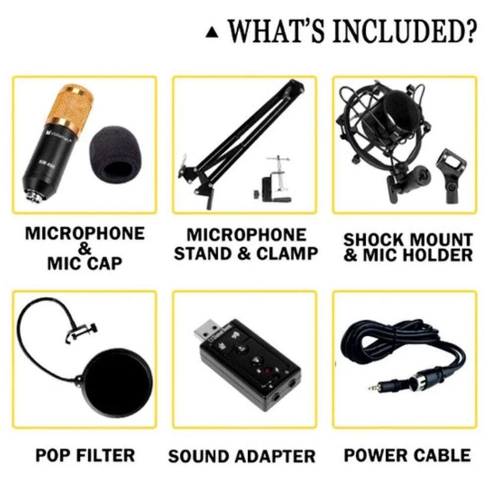 Professional USB Mic Kit for Podcasting, Streaming, Gaming on PC